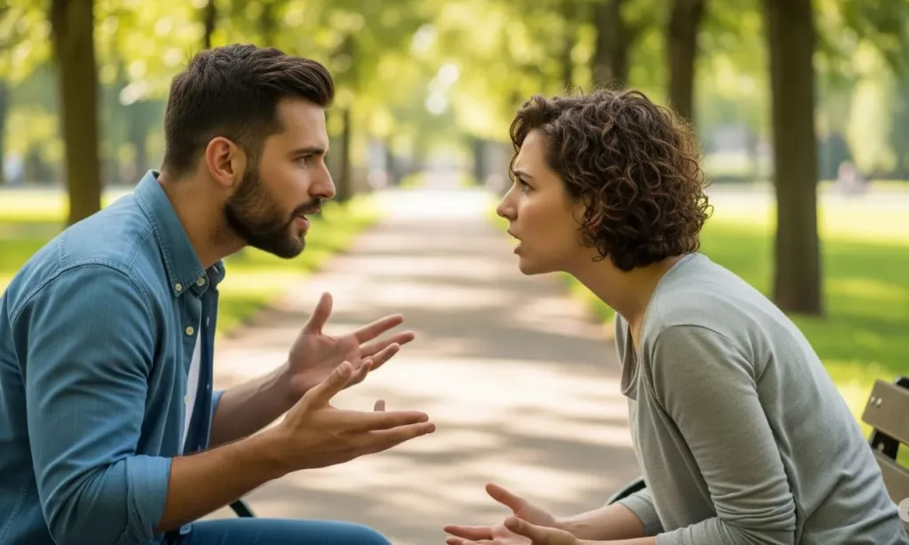 A Maternidade só é pesada se a paternidade for leve. Entenda o Porque 3 Casal discutindo por causa de uma traição